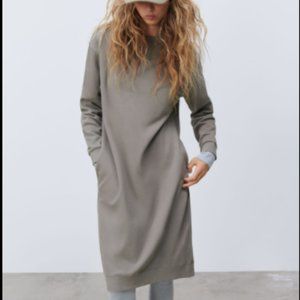 ZARA Sweater Jersey Dress - Grey